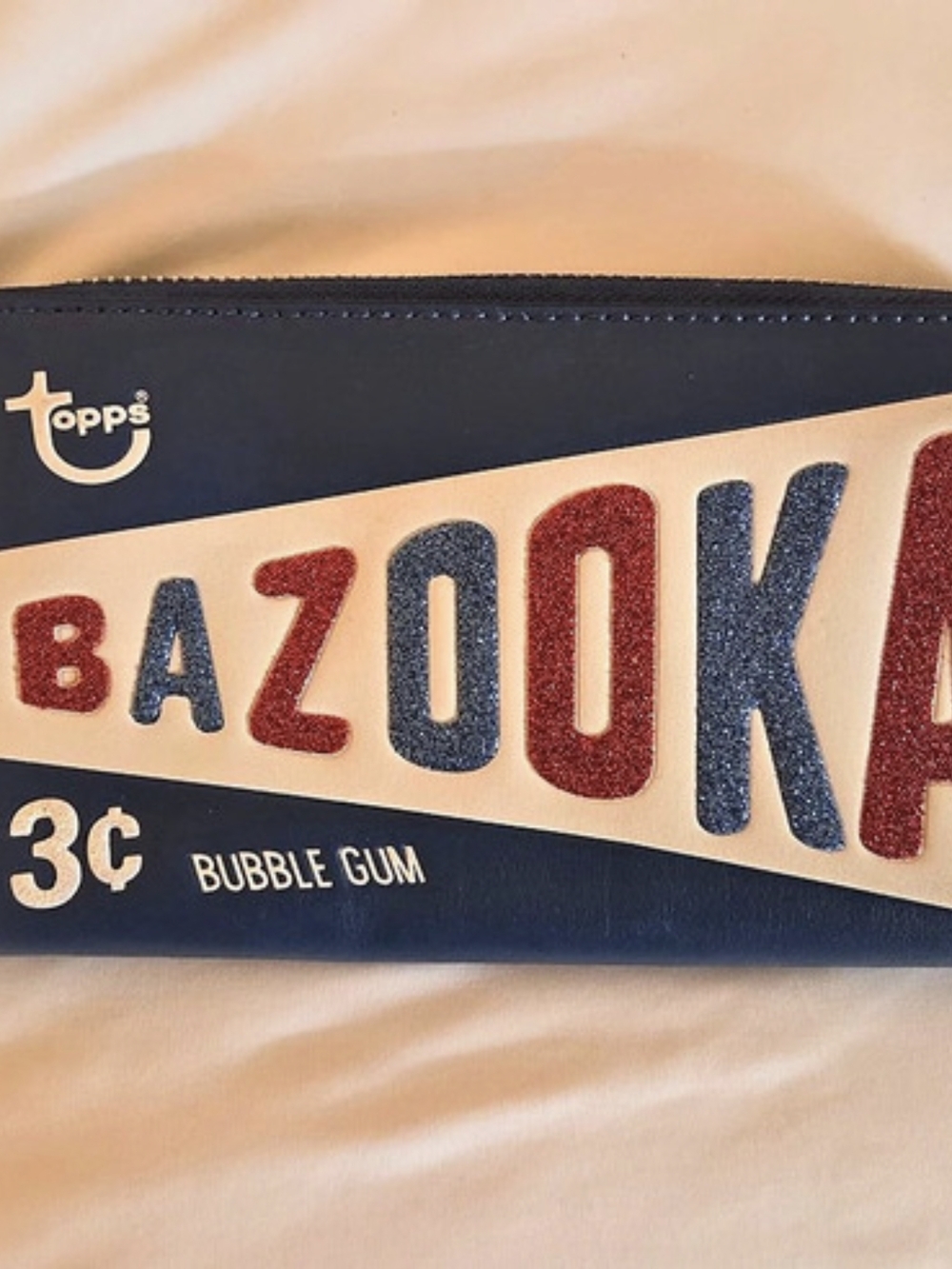 Coach Zip Around Coin Case With Bazooka Motif Blue & Red Wallet